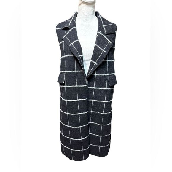 Anthropologie Quinn Windowpane Vest sweater size one size - Picture 2 of 6